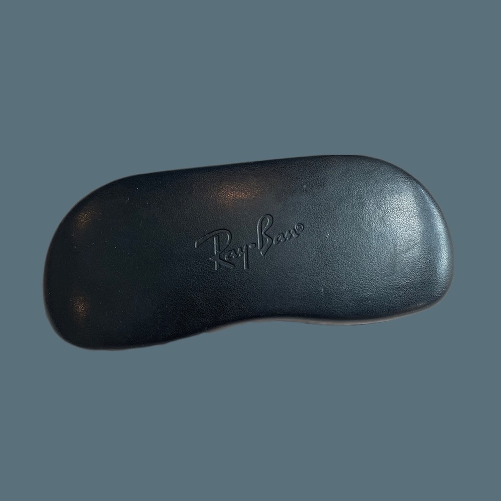 Ray Ban Black leather sunglasses glasses case velvet lined classic